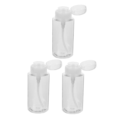 EXQUIMEUBLE 3stücke Transparente Pumpspenderflaschen Für Nagellackentferner Und Make-up-entferner Mit Praktischem Push-down-mechanismus Für Reise Und Alltag von EXQUIMEUBLE