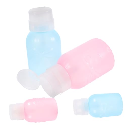 EXQUIMEUBLE 4stücke Pumpflasche Für Nagellackentferner Leere Pumpe Zum Nachfüllen Auslaufsichere Make-up-entferner Flasche Mit Druckfunktion Tragbar Für Reisen Und Alltag von EXQUIMEUBLE