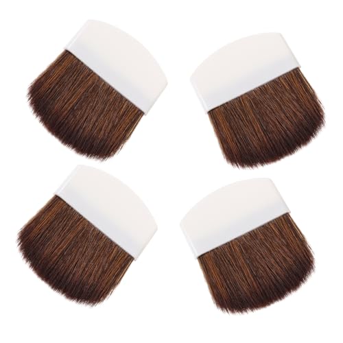 EXQUIMEUBLE 4 Stück Teiliges Make Up Pinsel Weiche Borsten Präzise Gesichts Puder und Highlighter Pinsel für Frauen Langlebig Leicht zu Reinigen Handlich und Vielseitig Einsetzbar von EXQUIMEUBLE