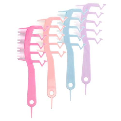 EXQUIMEUBLE 4 Stück -kämme Für Frauen Windstil Haarkamm Französische Haarkämme Kämme Für Das Haarstyling Von Frauen Breite Zahnkamm Männer Teilkamm Root-volume-tool Stylistenkamm Plastik von EXQUIMEUBLE