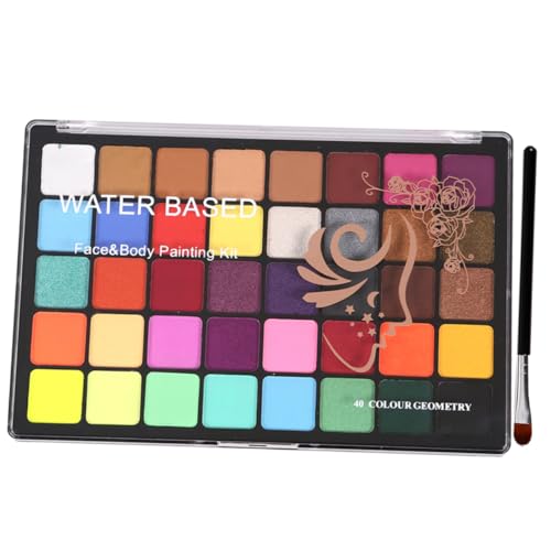 EXQUIMEUBLE 40 Farben Gesichtsfarbe Körperfarbe Make up Malerei Kit Wasserlösliche Farben Für Kinder Und Erwachsene Professionelles Schminkset Für Festivals Und Karneval Tragbare von EXQUIMEUBLE