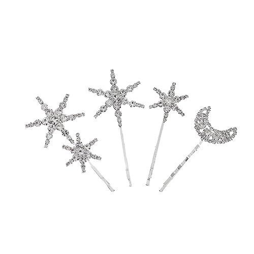 EXQUIMEUBLE 4 Stück Haarspangen Aus Legierung Und Glitzer Silber Modische Haarschmuck Für Frauen Elegant Für Hochzeiten Partys Und Alltag Zarte Strass Kopfbedeckungen von EXQUIMEUBLE