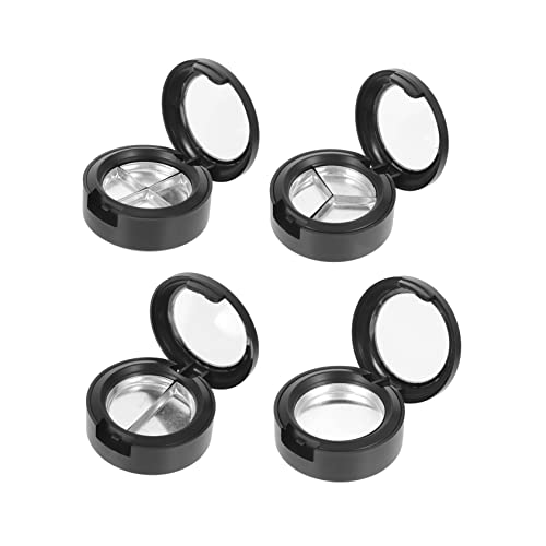 EXQUIMEUBLE 4Stücke Leere Lidschatten Boxen mit Multi Grid Design für Lippenstift und Blush Transparent für DIY und Unterwegs Aufbewahrungslösung von EXQUIMEUBLE