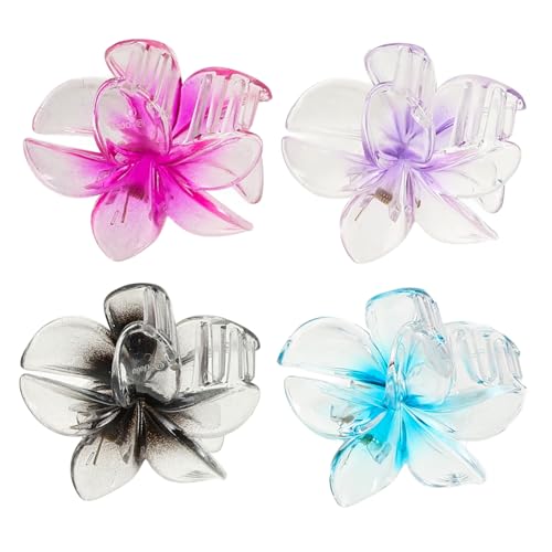 EXQUIMEUBLE 4stücke Haarklammern Blume Für Frauen Haarspangen Mit Hawaii-blumenmotiven Aus Kunststoff Und Harz Blumen-haarklammern Für Dickes Und Dünnes Haar Rutschfeste Haaraccessoires von EXQUIMEUBLE