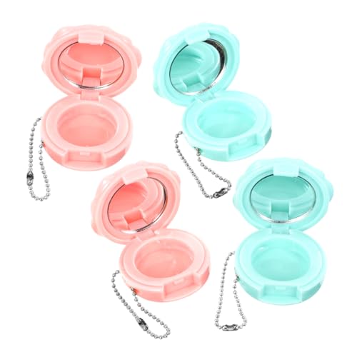 EXQUIMEUBLE 4stücke Teiliges Leere Lippenstiftbehälter Mit Spiegel Mini-rosenform Make-up Organizer Für Lippenbalsam Lidschatten -blush Handlich Für Tasche Für Unterwegs von EXQUIMEUBLE