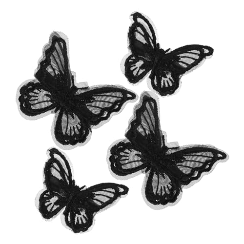 EXQUIMEUBLE 4stücke Teiliges Schmetterling Haarklammern Aus Spitze Elegante Haarspangen Für Mädchen Hochzeits Und Geburtstagszubehör Vielseitige Haarschmuck-dekoration Für Jeden Anlass von EXQUIMEUBLE