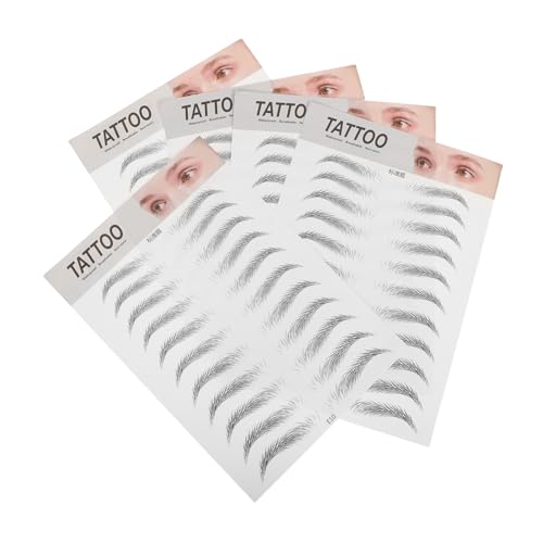 EXQUIMEUBLE 5stücke Augenbrauen Aufkleber Teiliges Wasserfeste Und Langlebige Augenbrauen-sticker Für Natürliche Definierte Brauen Für Alltag Partys Und Besondere Anlässe von EXQUIMEUBLE