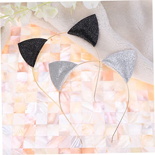 EXQUIMEUBLE 5 Stück Teiliges Katzenohren Stirnband Glitzer Pailletten Haarschmuck Party Halloween Festival Kopfschmuck für Mädchen Frauen Zufällige Farbe Zufällige Farbe von EXQUIMEUBLE