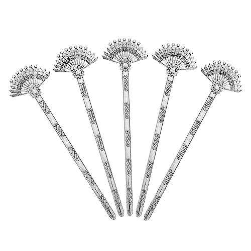 EXQUIMEUBLE Retro Antike Haarnadel 5 Stück Fächer Haarstab Aus Legierung Für Frauen Vintage Haarschmuck Zubehör Stilvolles Accessoire Für Hochzeiten Und Besondere Anlässe Antike von EXQUIMEUBLE