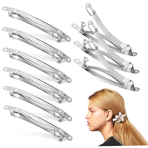 EXQUIMEUBLE 50stücke Haarspangen Metall Barrettes Für Haarstyling Robuste Friseurzubehör Für Frauen Und Mädchen Für Projekte Und Feines Haar Silberfarben von EXQUIMEUBLE