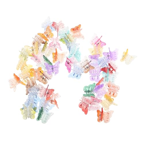 EXQUIMEUBLE 50stücke Mini Schmetterlings-haarklammern Bunten Farben Kleine Haarspangen Für Mädchen Und Frauen Für Jahre Vielseitige Haaraccessoires Für Kreative Stylings von EXQUIMEUBLE