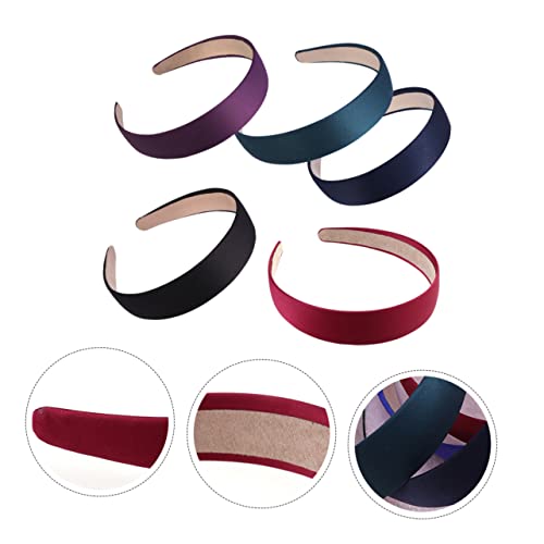 EXQUIMEUBLE 5stücke Einfarbige Haarbänder Aus Stoff Für Damen Praktische Haaraccessoires Für Grün Schwarz Und von EXQUIMEUBLE