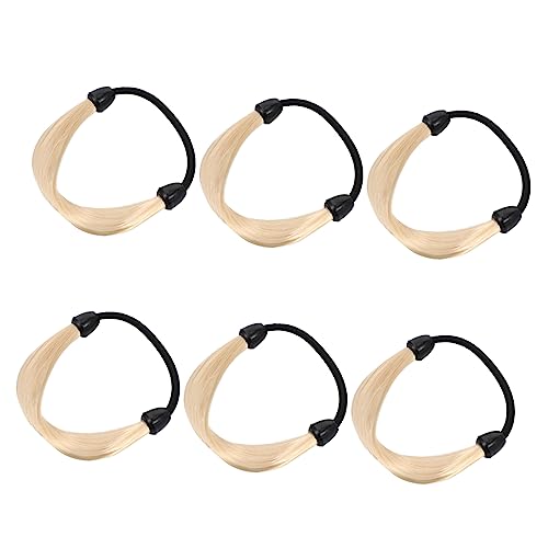 EXQUIMEUBLE 6 Stück Elastische Haargummis für Frauen und Mädchen Strapazierfähige Haarbänder für Ponytail und Hochsteckfrisuren Haaraccessoires Vielseitig Einsetzbar von EXQUIMEUBLE