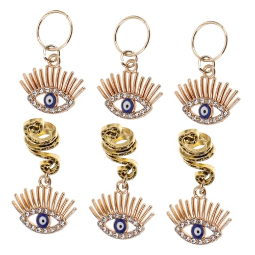 EXQUIMEUBLE 6stücke Bögen Mit Bösewicht-augen Snake Braid Haarbeads Clip Schmuck Für Frauen Extravaganter Haarschmuck Für Festlichkeiten Und Besondere Anlässe von EXQUIMEUBLE