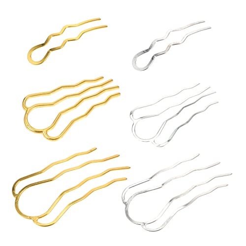 EXQUIMEUBLE 6stücke U-form Haarnadeln Für Damen Und Mädchen Chignon Haarnadeln Kopfschmuck Langlebig Und Rostfrei von EXQUIMEUBLE