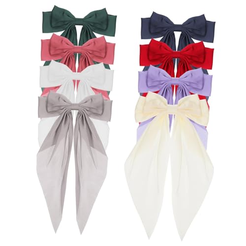 EXQUIMEUBLE 8stücke Große Haarschleifen Haarschmuck Für Damen Haarbandschleifen Haarschleifenclips Haarspangen Für Frauen von EXQUIMEUBLE