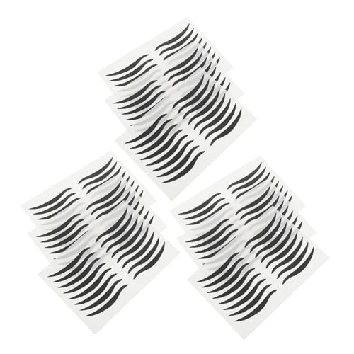 EXQUIMEUBLE 80 Paare Schwarze Eyeliner Eyeshadow Sticker Temporäre Make Up Aufkleber für Präzise Lidstriche Geeignet für Abendparty Bühne Einfache Anwendung Glatte Farbintensive Augenakzente von EXQUIMEUBLE