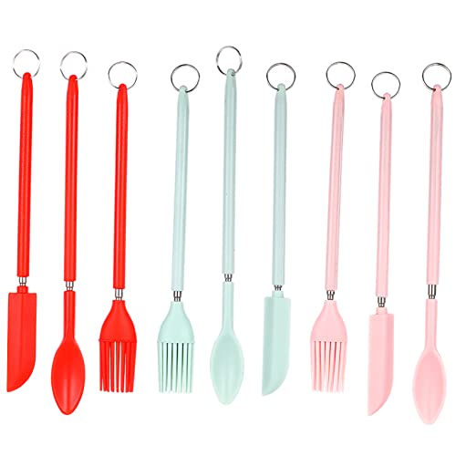 EXQUIMEUBLE 9 Stück Teiliges Silikon Spatel und Löffel mit Teleskopfunktion Flexibel und Hitzebeständig für Küche und Backen für Saucen und Kosmetik EXQUIMEUBLE 9 Stück Teiliges Silikon Spatel und Löffel mit Teleskopfunktion Flexibel und Hitzebeständig für Küche und Backen für Saucen und Kosmetik von EXQUIMEUBLE