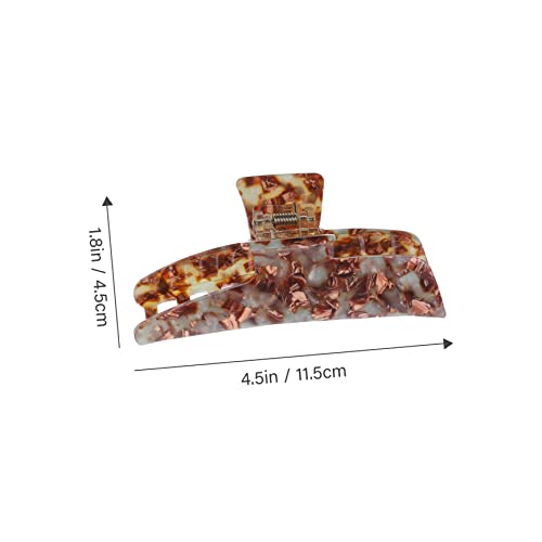 EXQUIMEUBLE Acetat Haarklammer Französischer Stil Langlebig Robuster Haarclip für Bad Make Up Styling Modisches Haarzubehör für Damen Mädchen Rotbraun von EXQUIMEUBLE