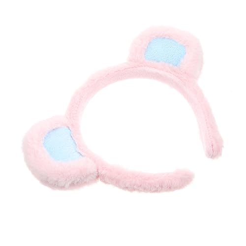 EXQUIMEUBLE Bärenohren Haarreif Niedliches Stirnband Für Karneval Cosplay Partys Kawaii Tierohren Kopfschmuck Für Mädchen Zum Fixieren Der Haare Beim Make-up Oder Waschen Des Gesichts von EXQUIMEUBLE