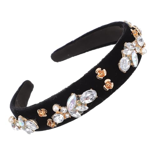 EXQUIMEUBLE Elegantes Haarband Mit Strass Perlen Für Damen Hochzeits-haarschmuck Bequem Und Hautfreundlich Perfektes Accessoire Für Besondere Anlässe Und Cosplay von EXQUIMEUBLE
