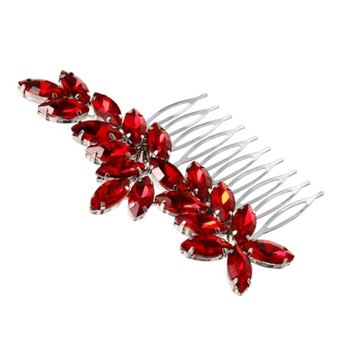 EXQUIMEUBLE Brautschmuck Haarkamm mit Funkelnden Strasssteinen Langlebiger Eleganter und Zeitloser Hochzeitshaarschmuck Vielseitig Einsetzbarer Seitenkamm für Stilvolle Bräute von EXQUIMEUBLE