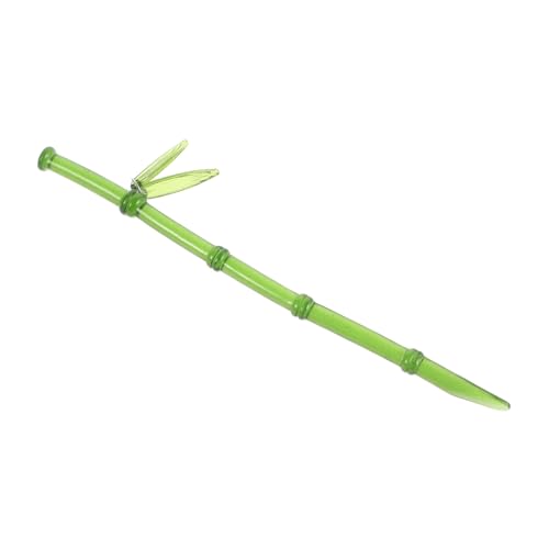 EXQUIMEUBLE Chinesische Haarstäbe Grün Mit Bambusblatt-anhängern Für Frauen Retro Stil Dutt Halter Klassisch Asiatisch Accessoire Haar Hanfu Traditionell Vintage Mädchen Blume Form Stock Essst von EXQUIMEUBLE