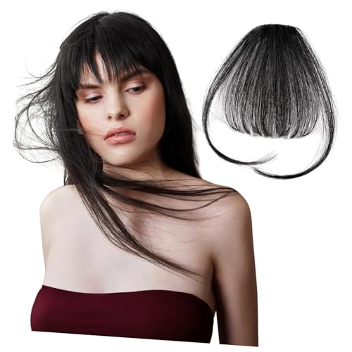 EXQUIMEUBLE Clip in Haarschwänze für Damen Verlängerung mit Künstlichem Haar Schwarz Hitzebeständige Fasern für Natürliche Frisuren Geeignet Leicht zu Schneiden Stylen von EXQUIMEUBLE