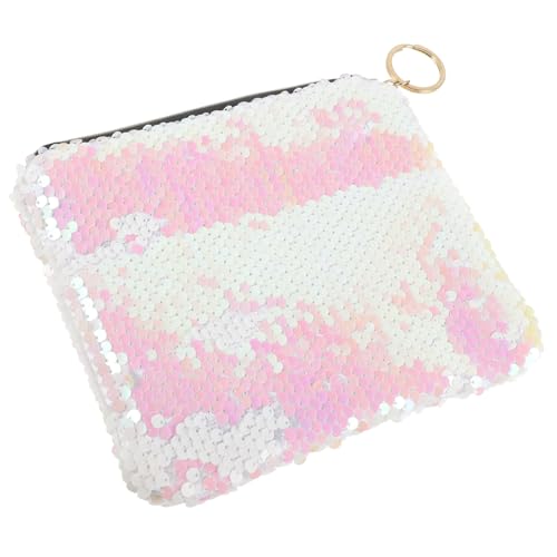 EXQUIMEUBLE Pailletten Kosmetiktasche Für Damen Kreative Handtasche Mit Reißverschluss Und Langlebigem Münzaufbewahrungsfach Für Party Shopping Und Alltag von EXQUIMEUBLE