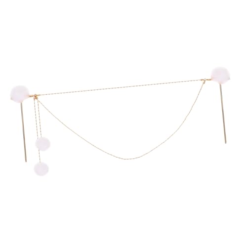 EXQUIMEUBLE Doppelkette Quasten Haarnadel Haargabel Retro Chinesischer Haarschmuck für Damen Hochzeitsfest Haarstab für Sichere Dekorative Hochsteckfrisuren und Alltag Geeignet von EXQUIMEUBLE
