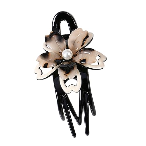 EXQUIMEUBLE Doppellagige Haarklammer mit Drei Zahn Duckbill für Damen und Mädchen Robust und Rutschfest für Dickes und Dünnes Haar Stilvolle Haarklammer in Modischem Schildpatt Design von EXQUIMEUBLE