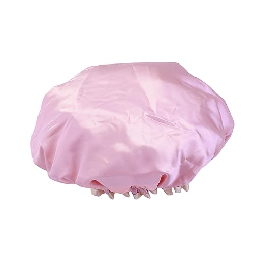 EXQUIMEUBLE Doppelschicht Duschhaube Für Haarstyling Pink Wiederverwendbar Für Frauen Und Männer Zum Frisieren Baden Und Haarbehandlungen von EXQUIMEUBLE