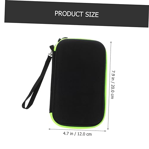 EXQUIMEUBLE Eva Shaver Organizer Tasche mit Doppeltem Reißverschluss Tragbares Reiseetui für Rasierer Robustes Hartschalen Case mit Netzfach Schützend gegen Stöße und Feuchtigkeit Grün von EXQUIMEUBLE