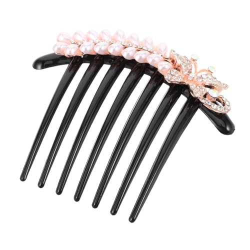 EXQUIMEUBLE Eleganter Haarkamm mit Perlen und Strasssteinen Multifunktionaler Haarschmuck für Damen Vielseitig Einsetzbar für Verschiedene Hochsteckfrisuren und Festliche Anlässe Leicht und von EXQUIMEUBLE