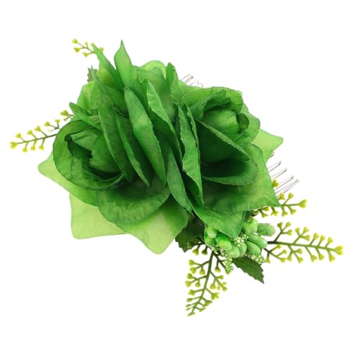 EXQUIMEUBLE Eleganter Haarkamm mit Realistischen Stoffblumen Haaraccessoire für Partys und Patrick's Day Stylisches und Einzigartiges Design für Besondere Anlässe von EXQUIMEUBLE