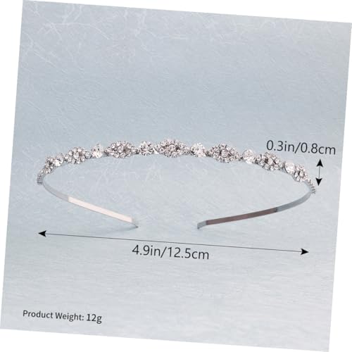 EXQUIMEUBLE Elegantes Damen Haarband mit Funkelnden Strasssteinen Modisches Komfortables Stirnband für Hochzeit Party Verstellbar und Langlebig Silberfarbene Wellenoptik von EXQUIMEUBLE
