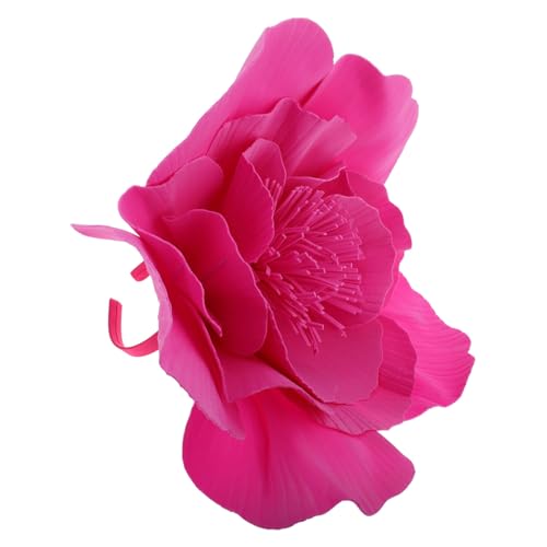 EXQUIMEUBLE Floral Teeparty Haarclip Fascinator Haarschmuck Eleganter Kopfschmuck für Hochzeiten Cocktailpartys und Besondere Anlässe mit Großer Realistischer von EXQUIMEUBLE