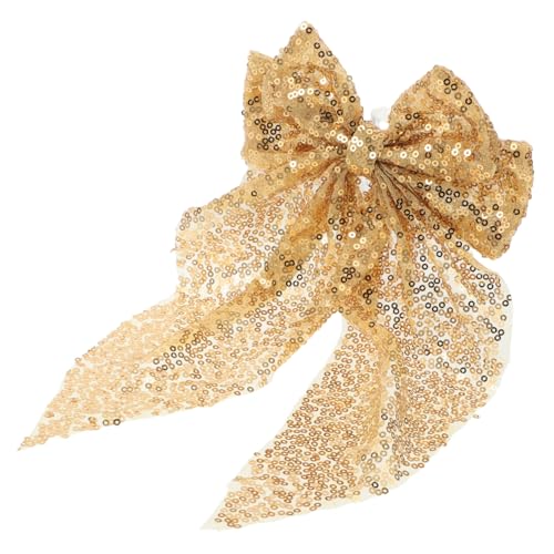 EXQUIMEUBLE Große Goldene Haarspangen Mit Schleife Und Pailletten Für Mädchen Und Teenager Dekorative Glitzernde Haaraccessoires Für Partys Und Festlichkeiten von EXQUIMEUBLE