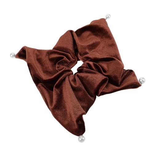 EXQUIMEUBLE Große Elastische Haargummis Aus Samt Für Frauen Weiche Jumbo-haargummis Mit Perlenanhänger Für Quadratisches Design von EXQUIMEUBLE