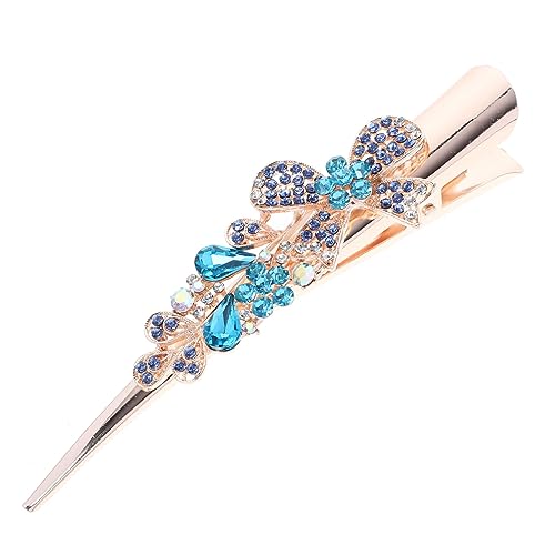 EXQUIMEUBLE Große Haarklammer Alligator Clip mit Strass Eleganter Haarschmuck für Damen Geeignet für Hochzeiten Partys und Vielseitige Frisuren Leichter Metallclip mit Starkem von EXQUIMEUBLE