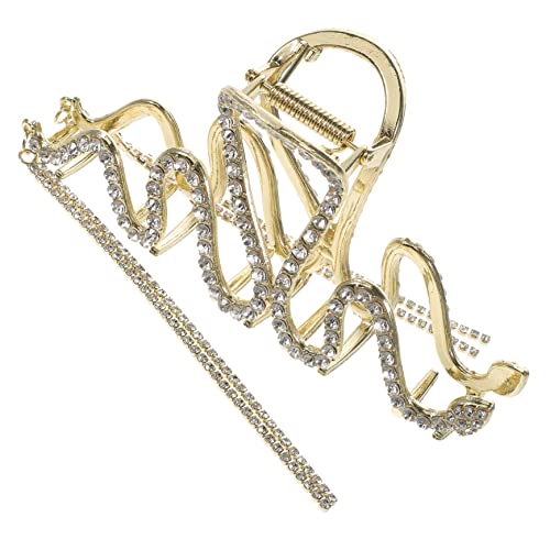 EXQUIMEUBLE Große Haarklammer Im Schlangen-design Mit Strass Für Frauen Robuste Haarspange Für Dickes Haar Elegantes Haarschmuckstück Für Anlässe Und Frisuren von EXQUIMEUBLE