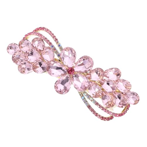 EXQUIMEUBLE Große Haarklammer mit Strasssteinen Eleganter Rutschfester Metall Haarclip für Dickes Haar Vielseitiger Damen Haarschmuck für Stilvolle Frisuren und Alltag von EXQUIMEUBLE