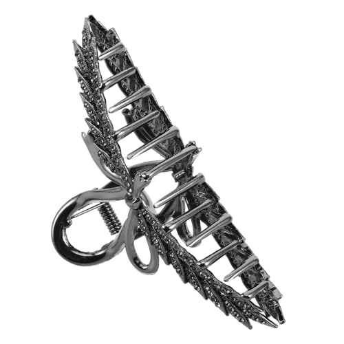 EXQUIMEUBLE Haarklammer in Weizenform Mit Strass Haar-accessoire Aus Metall Seitliche Haarspange Für Damen Zum Befestigen Von Frisuren Glitzernd Für Verschiedene Anlässe von EXQUIMEUBLE