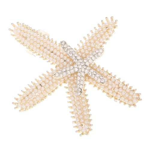 EXQUIMEUBLE Elegante Seestern-perlen-haarnadel Damen-mode-accessoire Bobby Pin Für Pferdeschwanz Meerjungfrau-clip Stilvolle Haarspange Strand-haarnadel von EXQUIMEUBLE
