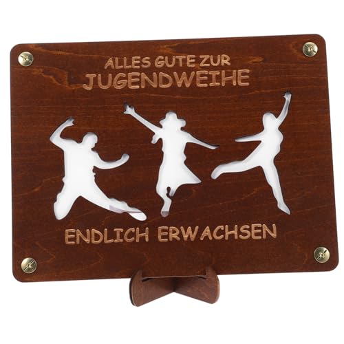 EXQUIMEUBLE Holzgeldbehälter Für Schulabschluss Geldbeutel Aus Holz DIY-geldhalter Platzsparendes Design Für Schreibtische Und Langlebig Und Praktisch von EXQUIMEUBLE