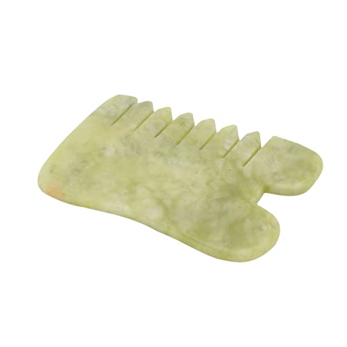 EXQUIMEUBLE Jade Gua Sha Board 9.2x6.1cm Gesichtsmassageplatte Multi Funktion Massagegerät Für Gesichts Und Nackenmassage Hautschonend Anti Falten Pflegegeschenk Für Frauen von EXQUIMEUBLE