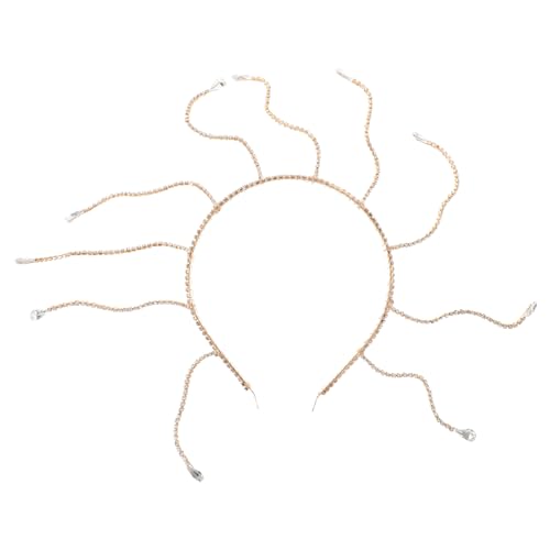 EXQUIMEUBLE Elegante Rhinestone Brautkopfbedeckung Für Hochzeit Verstellbare Stirnband-haarkette Handgefertigter Für Braut Hochzeitsaccessoire Für Brautkleider von EXQUIMEUBLE