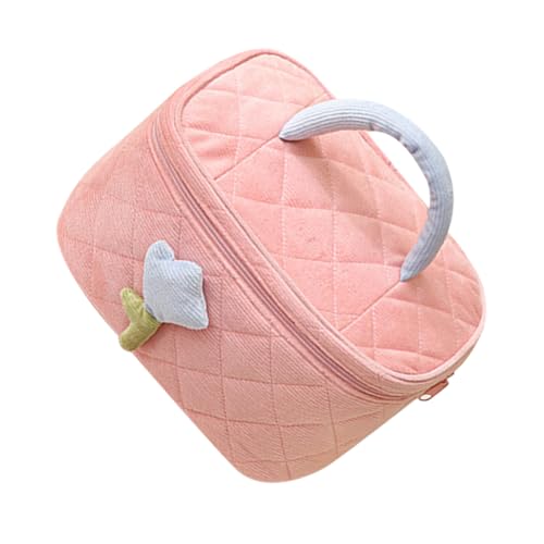 EXQUIMEUBLE Kosmetiktasche Damen Corduroy Mit Großem Stauraum Tragbar Und Leicht Für Reisen Multifunktional Für Make-up Schmuck Und Bürobedarf Stilvolles Design Mädchen von EXQUIMEUBLE