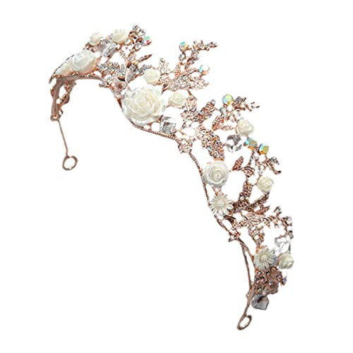 EXQUIMEUBLE Krone Stirnband Mit - -krone Legierung Tiara Für Damen Haarschmuck Für Braut Bankett Geburtstag Party Hochzeit von EXQUIMEUBLE
