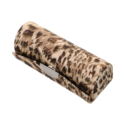 EXQUIMEUBLE Leopardenmuster Lippenstift Organizer Mit Spiegel Eleganter Kosmetikaufbewahrungsbehälter Für Handtaschen Tragbar Und Stilvoll Für Frauen Und Mädchen von EXQUIMEUBLE